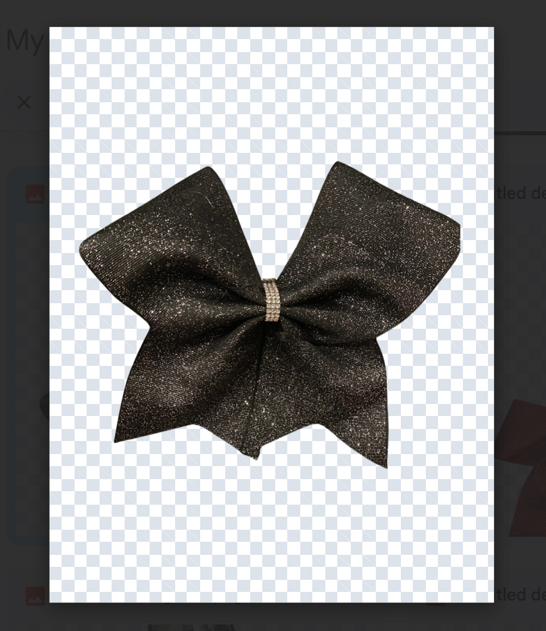 Black Sparkly Bow